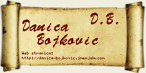 Danica Bojković vizit kartica